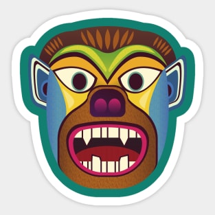 Gorilla ethnic mask Sticker